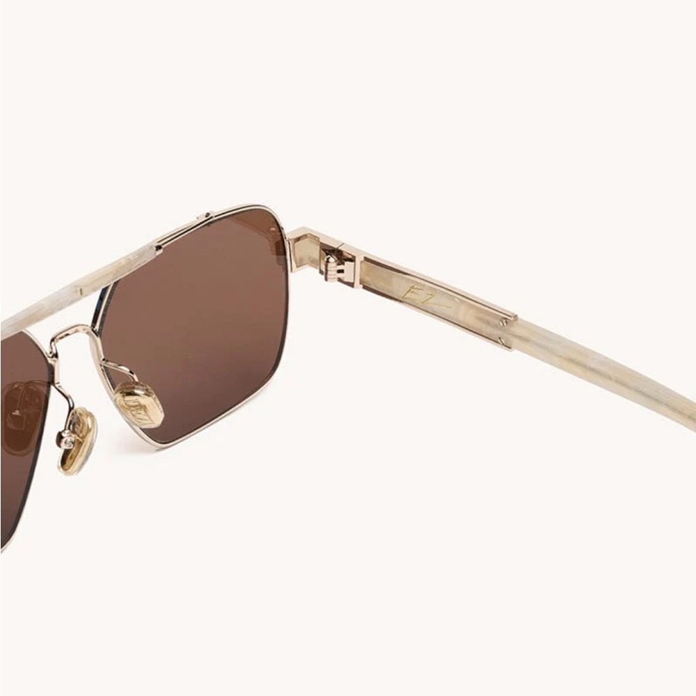 [DEZI] BRAND NEW DEZI EYEWEAR EZ SUNGLASSES IN LIMESTONE/COGNAC - Picture 5 of 9